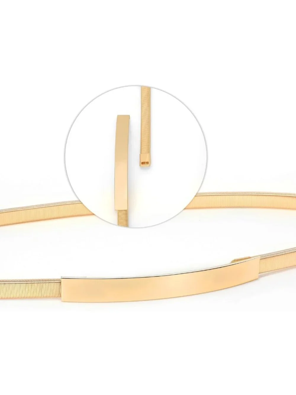 Stylish Skinny Metal Cinch Belt for Women - Adjustable Thin Waist Belt in